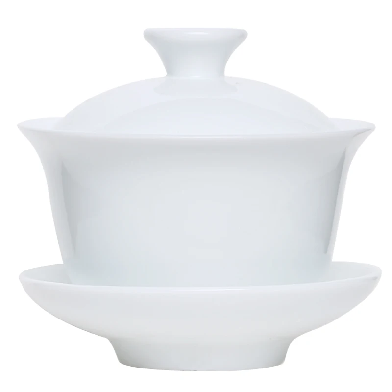 Tea set Mini 60ml Gaiwan For Tea Solid White Porcelain Tureen With Lid Teaware Travel Kung Fu Tea Set Chinese Cup Bowls Small Chawan