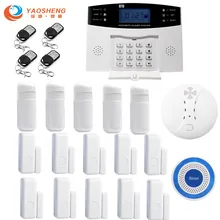 IOS Android APP управление беспроводной домашней GSM охранной сигнализации системы ЖК-дисплей 433 МГц проводной детектор сигнализации датчик двери