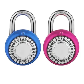 

Safe Fixed Letter Locks Turntable Rotating Password Steel Round Padlock Combin 23GB