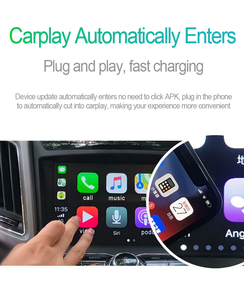 Carlinkit USB Smart Link Carplay Stick с Android Авто gps навигационный плеер Мини USB адаптер для Apple CarPlay Dongle Android