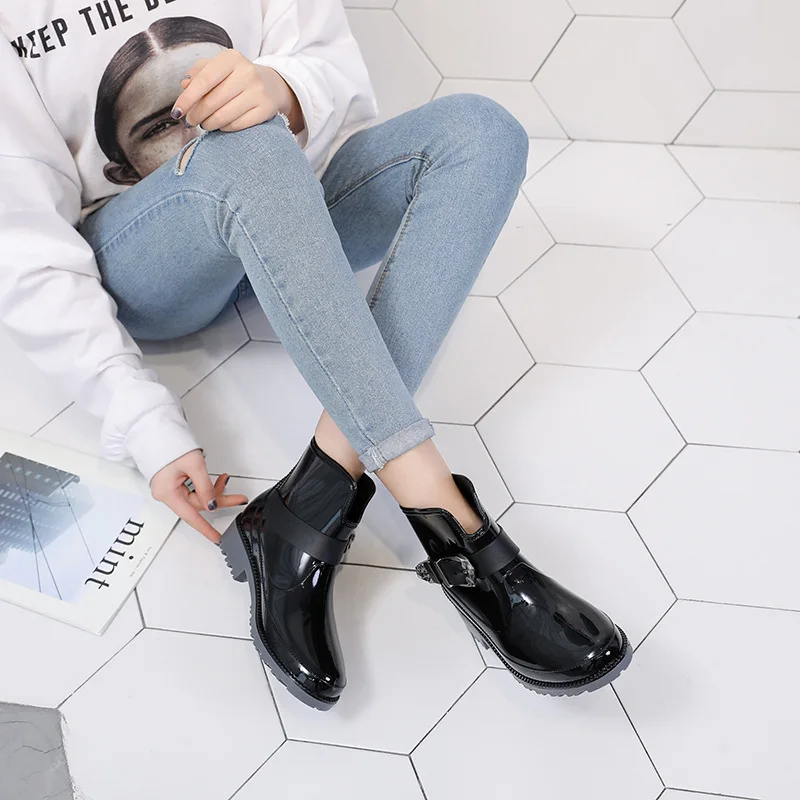 

3 Spring And Autumn Rain Boots Rain Boots Women's Adult Rain Shoes-Style Rubber Shoes Tube Women's Shoe Cover Waterproof Anti-sl