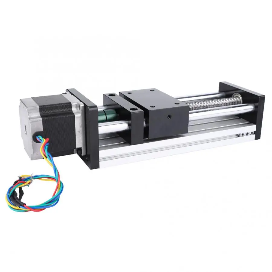 

Motorized Slide Table Linear Rail 400mm Stroke Linear Guide Rail Slide Table with Nema17 42 Stepper Motor Geleiderail