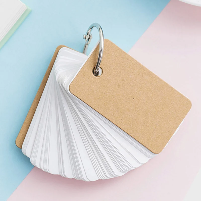 

Pad Loose Leaf Notes DIY Notepad Simple Candy Color Ring Buckle Notepad Word Study Card Portable Memo Office School Supplies