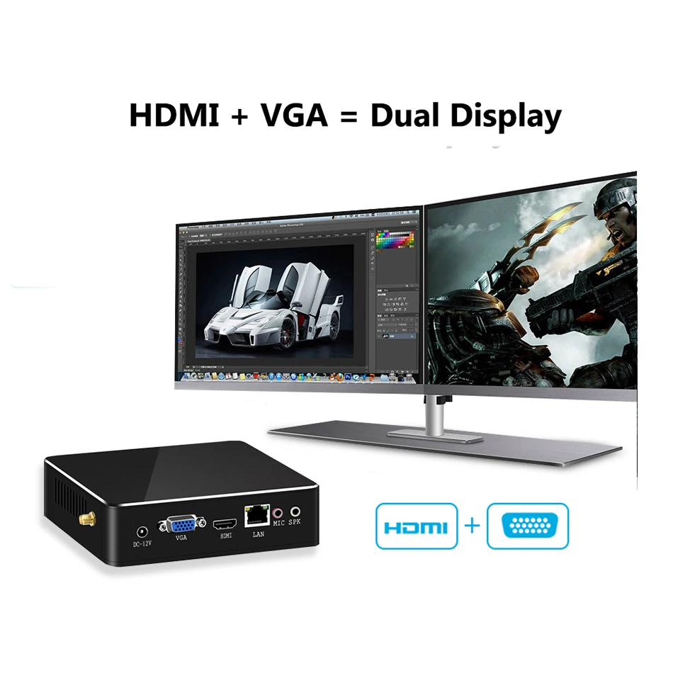 XCY Мини ПК Intel Core i7 7500U I5 7200U i3 4K HTPC компьютер Linux Windows 10 MiniPC геймер Настольный микро Nuc Ordenador Sobremesa