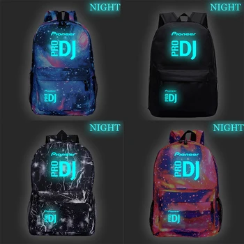 

New Hot Sale Pioneer Pro Dj Luminous School Bags Students School Rucksack Casual Night Glow School Backpack