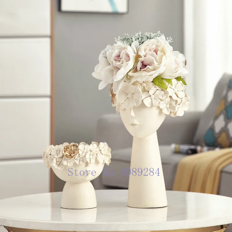 

Nordic Resin Flower Fairy Desktop storage organization Flower arrangement Modern home decoration ornaments accessories