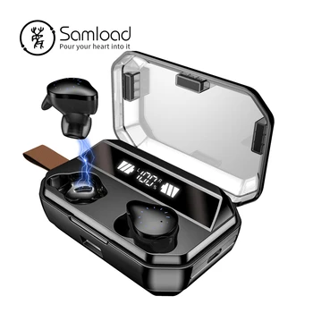 

Samload Bluetooth 5.0 Earphones True Wireless Stereo Headphones IPX7 Waterproof in ear Earbuds with 8000mAh Powerbank Charge Box