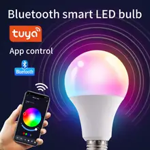 

Bluetooth E27/B22 LED Bulb Light Tuya Smart Led Lamp 10W Changeable Colorful RGBW Dimmable Smart Bulb Light Home Party Decor