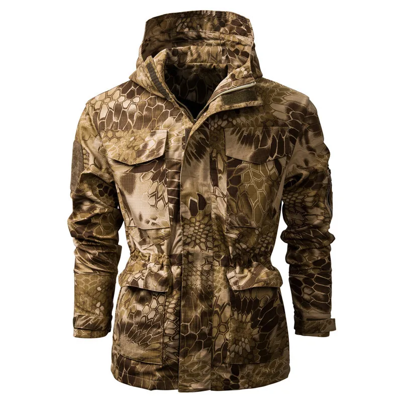 Брендовая одежда, тактическая куртка для мужчин, водонепроницаемое пальто, камуфляжные ветровки с капюшоном, камуфляжная одежда, охотничья одежда, пальто с капюшоном для мужчин