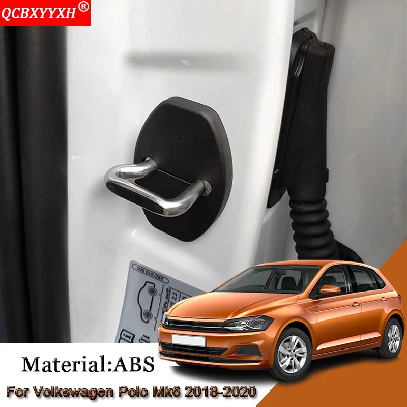 ABS Автомобильный Дверной замок защитные крышки контрольный рычаг двери протектор Авто аксессуары для Volkswagen Polo Mk6 AW Virtus Sedan