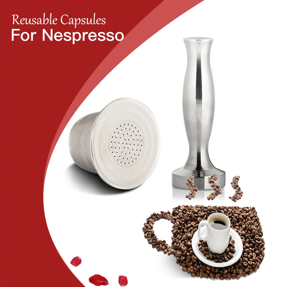 3 капсулы 1 Темпер Nespresso многоразовые кофейные из нержавеющей стали темперы для