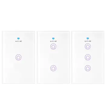 

WiFi Smart Wall Touch Light Switch 120 Type Intelligent APP Voice Control