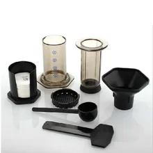 Хорошая музыка давление портативный кофе горшок французский пресс ручной кофе машина отправить 350 шт бумажные фильтры для кофе Curre