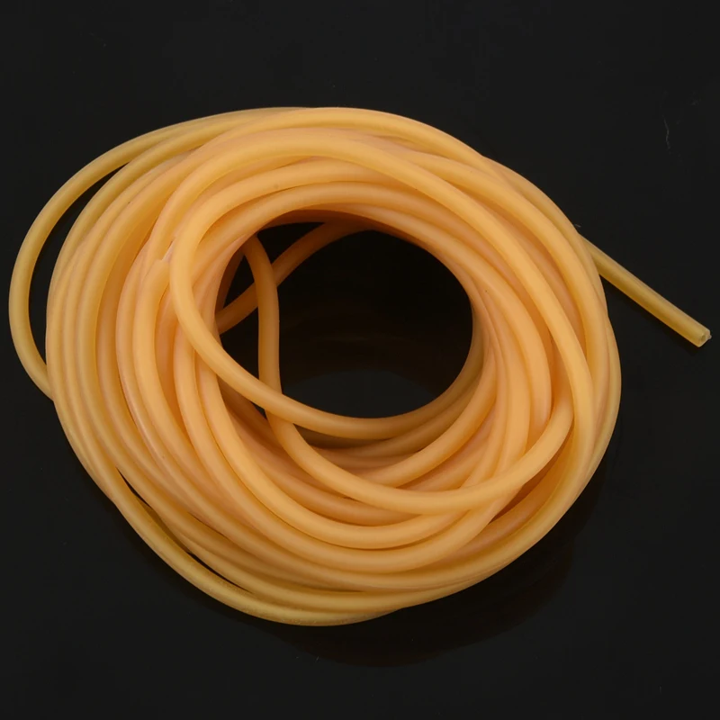 Натуральный латексный каучук Хирургическая лента трубка эластичная 2x5 мм желтый Размер: 10 м