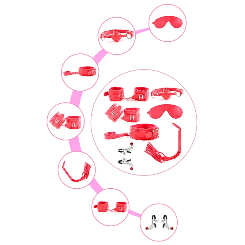 7 шт./компл. белье бебидолл сексуальные горячие пикантные эротические костюмы игры для взрослых секс-игрушки для женщин пары БДСМ Связывание набор шнур ограничения