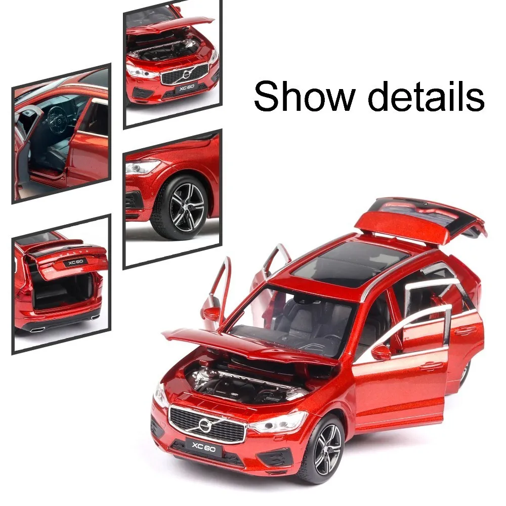 1/32 VOLVO XC60 литая модель автомобиля из сплава игрушечный симулятор внедорожника