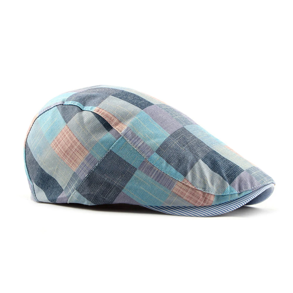 Модные шапки для мужчин и женщин, повседневные хлопковые береты, шапки Gorras Planas, английские, британские, ретро, Boinas, плоские Шапки, береты в клетку