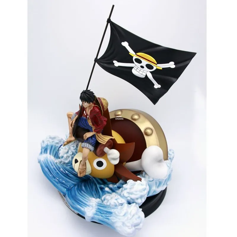 20" One Piece Statue The Straw Hat Pirates Bust Luffy Full-Length Portrait THOUSAND SUNNY GK Action Figure Toy BOX 50CM V609