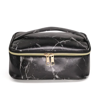 

Travel Organizer Cosmetic Bag Women Portable Marble Makeup Tote Beauty Wash Necessity Brush Case Toiletry Storage