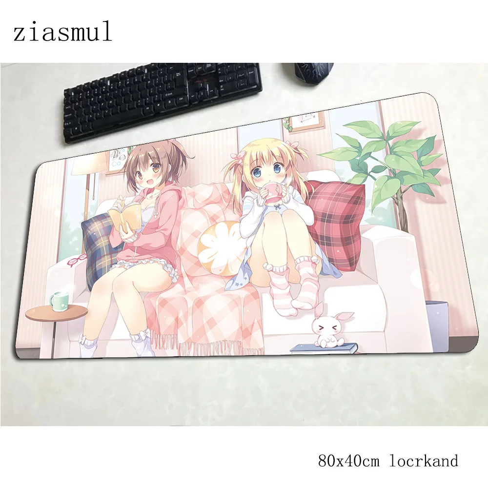Kawaii коврик для мыши 80x40 см игровой коврик для мыши с изображением аниме популярный офисный ноутбук с алюминиевым корпусом стол коврик Лидер продаж padmouse игры pc gamer коврики