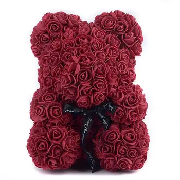 

30/40cm Dropshipping Rose Bear Rose Girlfriend Valentines Day Mother's Day Gift Teddy Beart Birthday Party Decoration