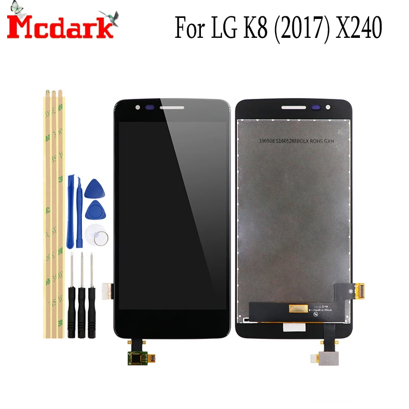 ЖК экран 5 0 дюйма для LG K8 (2017) X240 X240F X240H X240K Сменные аксессуары дисплей + сенсорный