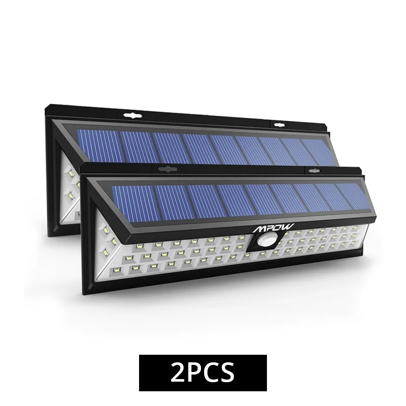 2PCS Mpow CD020 54 светодиодный водонепроницаемый Солнечный свет с 120 градусов широкоугольным движения солнечной лампы с 3 режимами открытый сад гараж - Испускаемый цвет: 2PCS