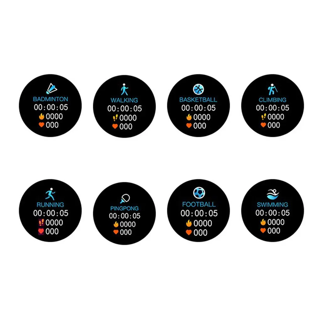 Round Full Screen Touch Circular Screen Sports Reminder Smart Watch Fashion Bracelet Smart Bracelet Color Screen