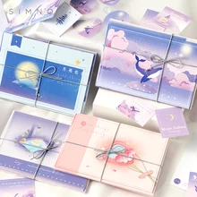 

28Pcs Postcard Set Exquisite Illustration Pattern Creative Decoration Card With Envelopes, Sealing Stickers, Cards, Letter Paper