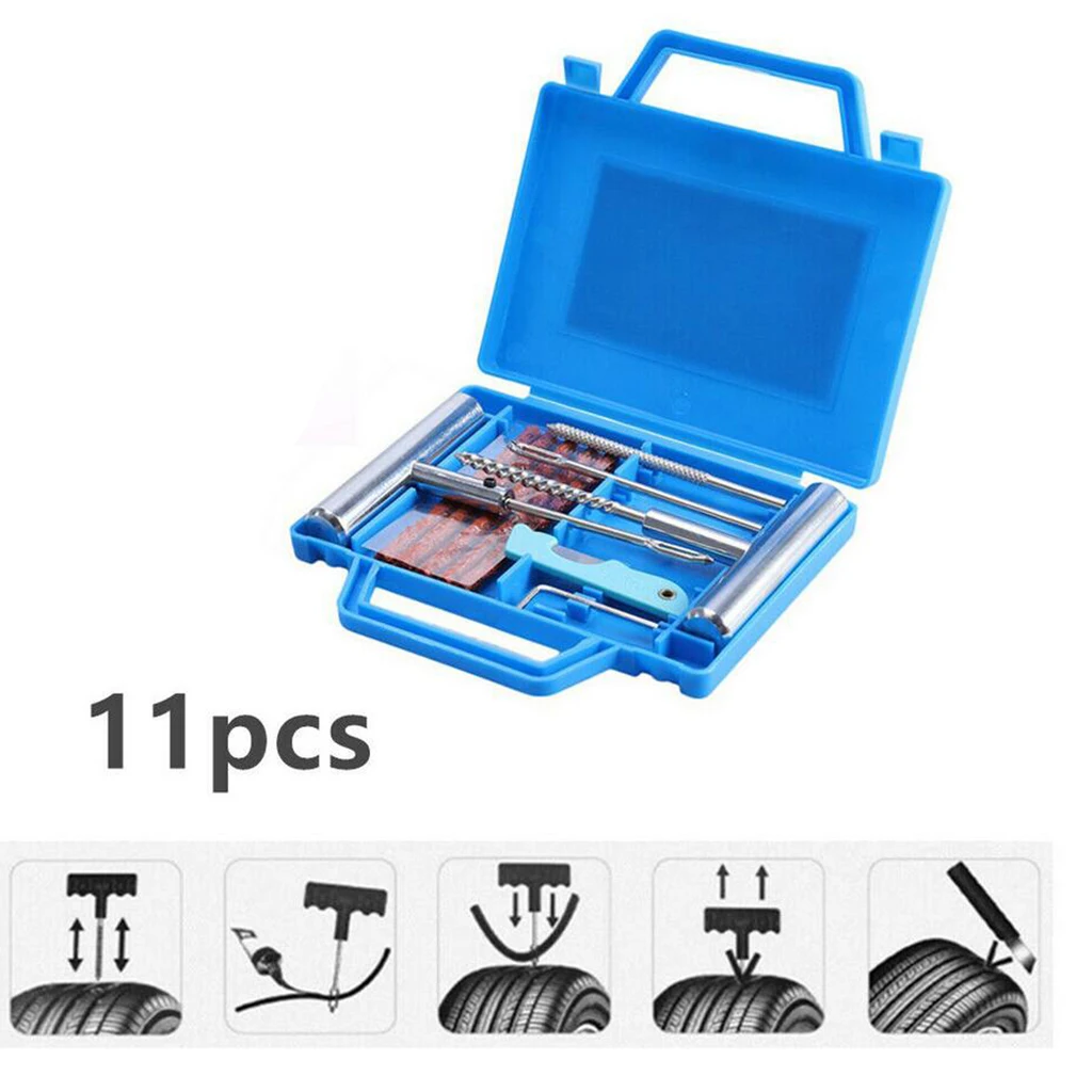 Universal Tire Repair Kit to Fix Punctures and Plug Flats, 11-Piece Value Pack, Perfect for Cars, Trucks, Motorcycles, ATV Universal Tire Repair Kit to Fix Punctures and Plug Flats, 11-Piece Value Pack, Perfect for Cars, Trucks, Motorcycles, ATV