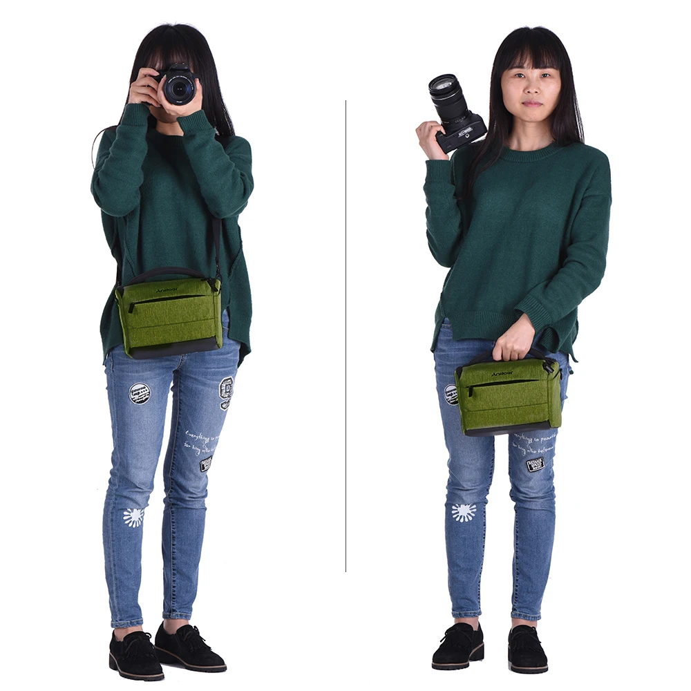 Andoer DSLR сумка для камеры модная полиэфирная Наплечная Сумка для фотоаппарата/чехол для камеры Canon Nikon sony FujiFilm Olympus DSLR камера s