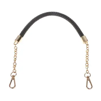 

Metal PU Leather Braided Bag Strap Handbag Holder Handle Bags Chain Replacements