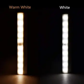 Wireless LED Under Cabinet Lights Motion Sensor Closet Light Night Light For Kitchen Desk 10LED Wireless Light Bar Stick on Lamp
