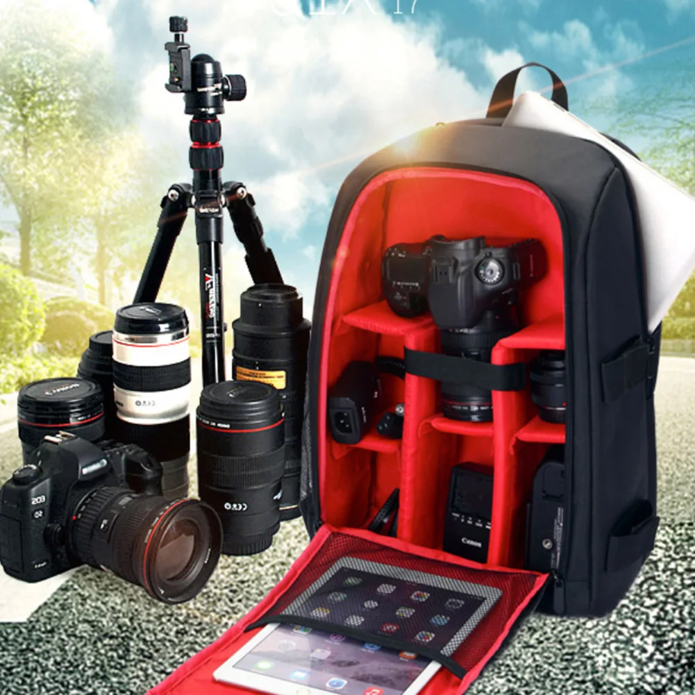 Цифровая DSLR камера видео рекордер сумка Водонепроницаемый рюкзак для ноутбука Рождественский подарок рюкзак