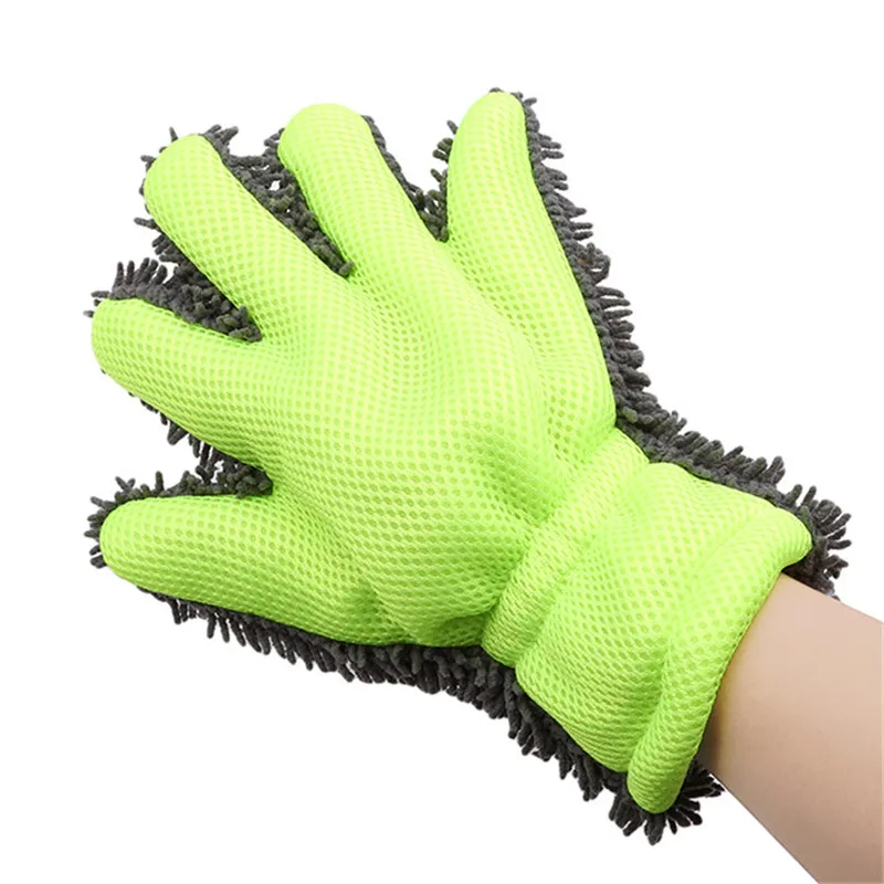 Ткань для мытья автомобиля перчатка рукавица Мягкая сетчатая подложка не царапается ультратонкое волокно синель микрофибра для автомойки и чистки
