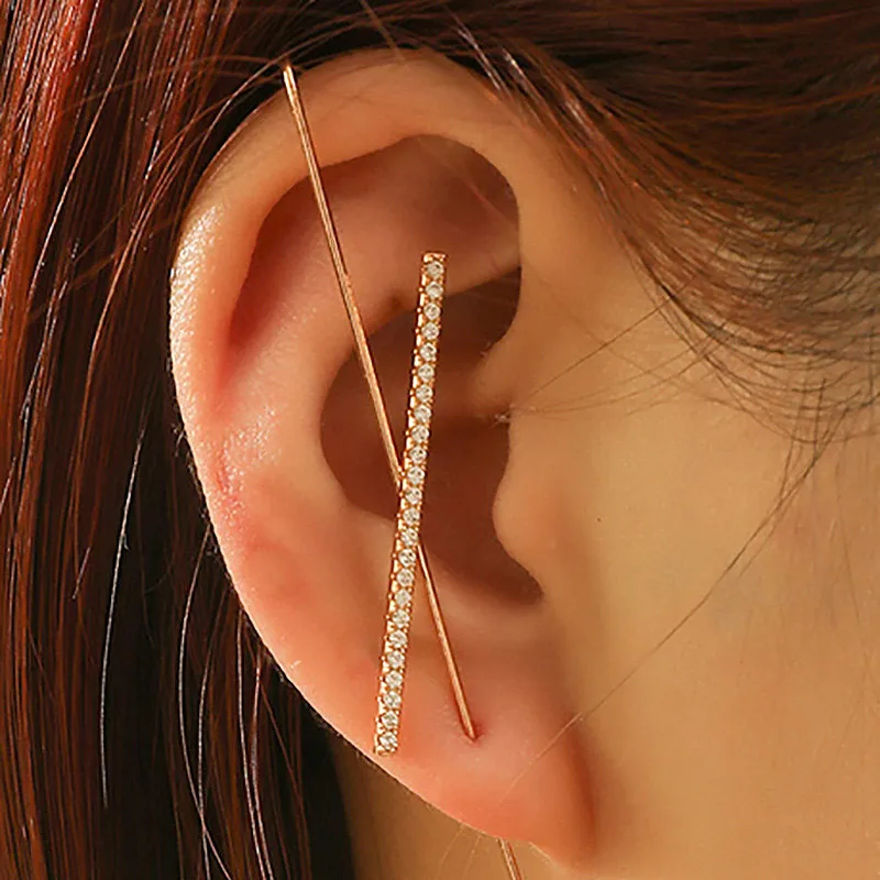 Богемные свадебные серьги LETAPI на гусеничном крючке хрустальные для женщин