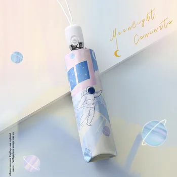 

Cute Fully Automatic Umbrella Windproof Men Uv Summer Folding Anti Uv Umbrella Outdoor Paraguas Hombre Ladies Umbrella QBA60YS