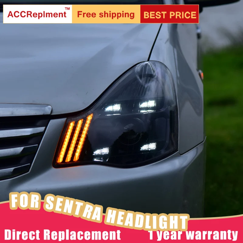 2 шт. светодиодный ные фары для Nissan Sylphy 2006 2019 Автомобильные ангельские глазки