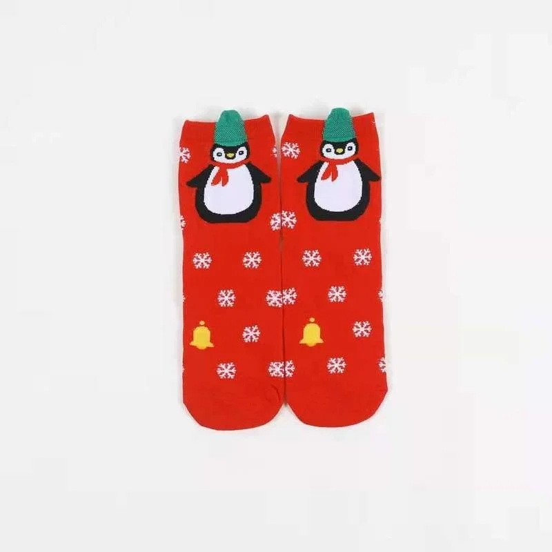 Men Christmas Sock Funny Santa Claus Tree Snowflake
