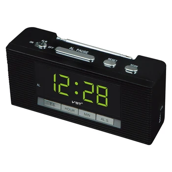 

Hot LED Digital Desktop Alarm Clock Radio Function Radio Alarm Clock Digital Table Clock Led Home Decor Reveil EU Plug 220V