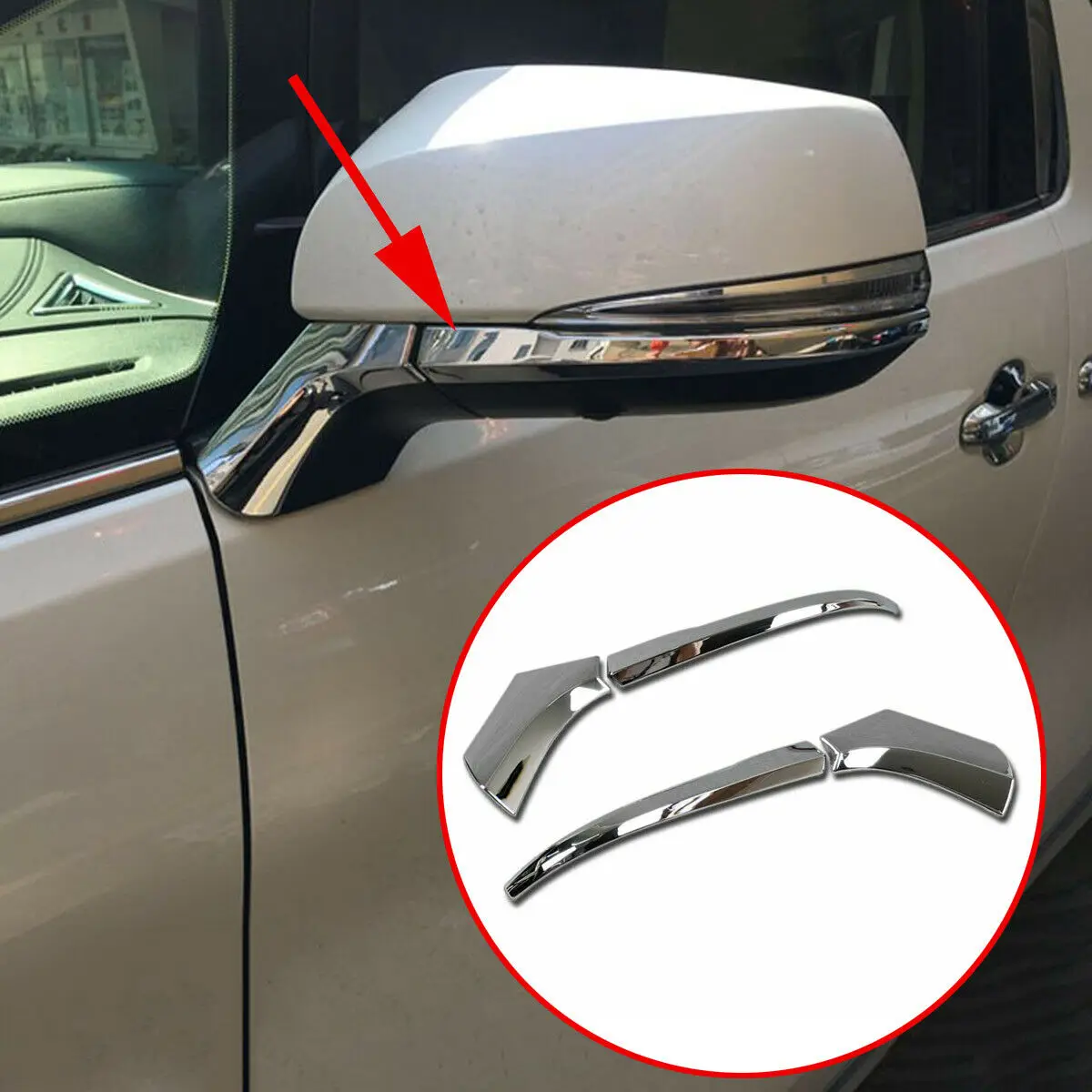 Для Toyota RAV4 2019 2020 2021 хром автомобильная дверь боковой задний вид фотообои полосы