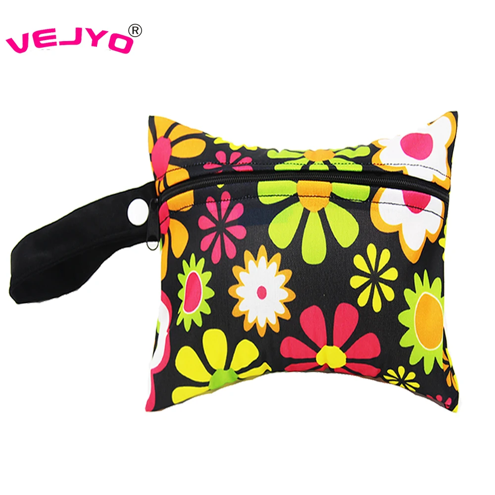 

8" by 5.5" Waterproof Baby Small Diaper Bags for Mum Washable Reusable Nursing Maternity Nappy Organizer Wet Bag for Stroller