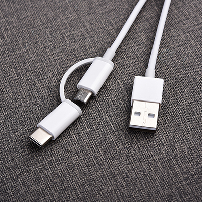 Mi Fast Charger Cable 2in1 Micro USB + USB Type-C Quick Charge Cable For Redmi 8T 8A Note 11 10 9 7 8 Pro Mi 10 9 Pro A3
