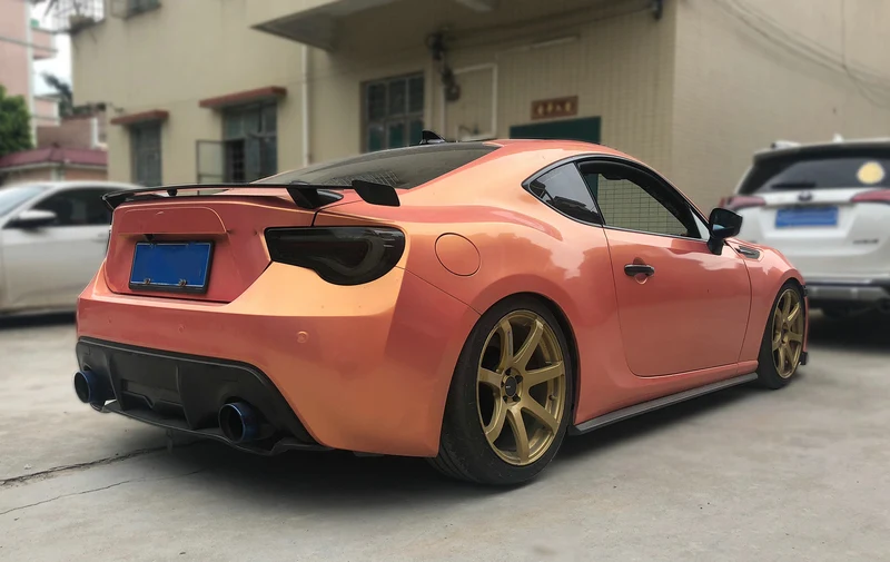 

Car-styling For 2017 BRZ STI Style Fiberglass Rear Wing FRP Fiber Glass Trunk Spoiler Bootlid Cover Splitter Lip Set Drift Part