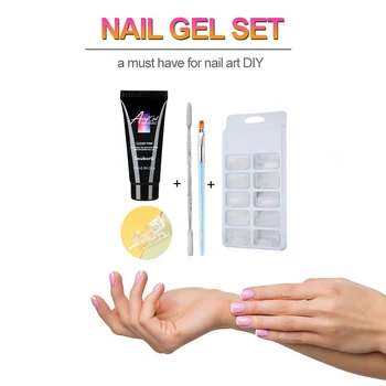 

UV Nail Gel Set Nail Extension Gel False Nail Tips Gel Pen Nail Pinching Clip for Quick Nail Extension Nail Tool Kit