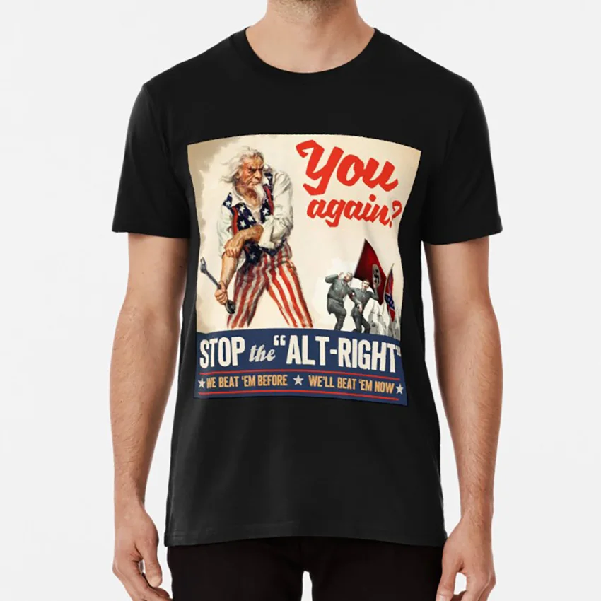 Antifa - Stop the Alt Right-Анти-Трамп футболка antifa friend of pod save america rachel maddow alt right elect | Мужская