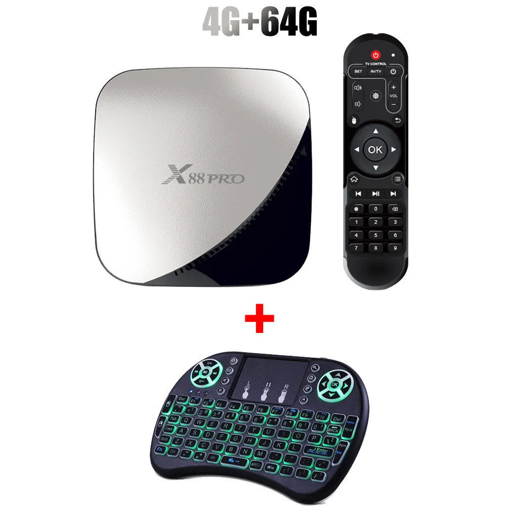 Silver 4G X 64G M X88 PRO tv Box Android 9,0 4 Гб 4 к ТВ-приставка ram 64 ГБ 32 ГБ Google голосовой помощник Rockchip RK3318 четырехъядерный Wifi Youtube 4K - Цвет: Silver 4G X 64G M