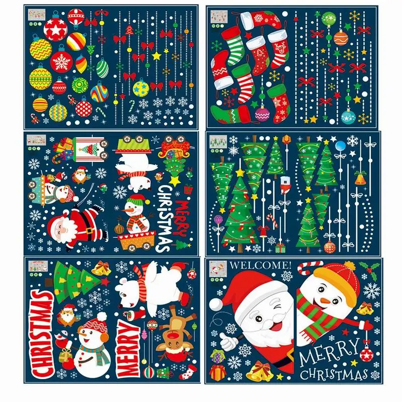 Наклейка на стену с надписью &quotMerry Christmas&quot &quotДед Мороз&quot новый год аксессуары