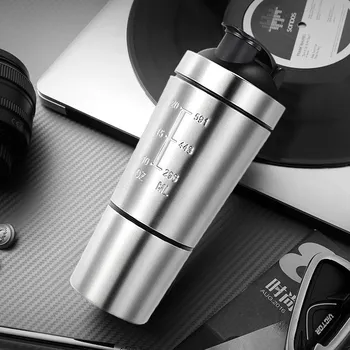 

26OZ Detachable Whey Protein Powder Sport Shaker Bottle For Water Bottles Stainless Steel Cup Vacuum Mixer Outdoor Drinkware