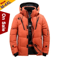 Winter Jacket Men Thick Duck Down Warm Hooded Coats Men Outwear Windbreaker Parkas Casaco Masculino Brand Clothing Multi-Pockets